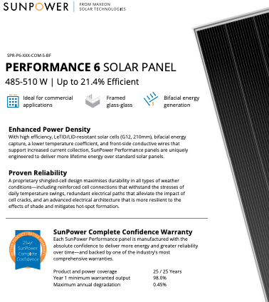 Performance 6 COM-S Bifacial, 485-510 W